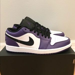 NEW Air Jordan 1 Low ‘Court Purple’ Mens Shoes